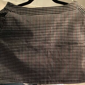 Classic Black and White Checkered Skirt